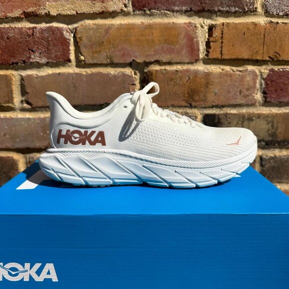 NWT - SALE HOKA Women's Arahi 7 Running Shoes Color: White/Rose Gold - Picture 2 of 7